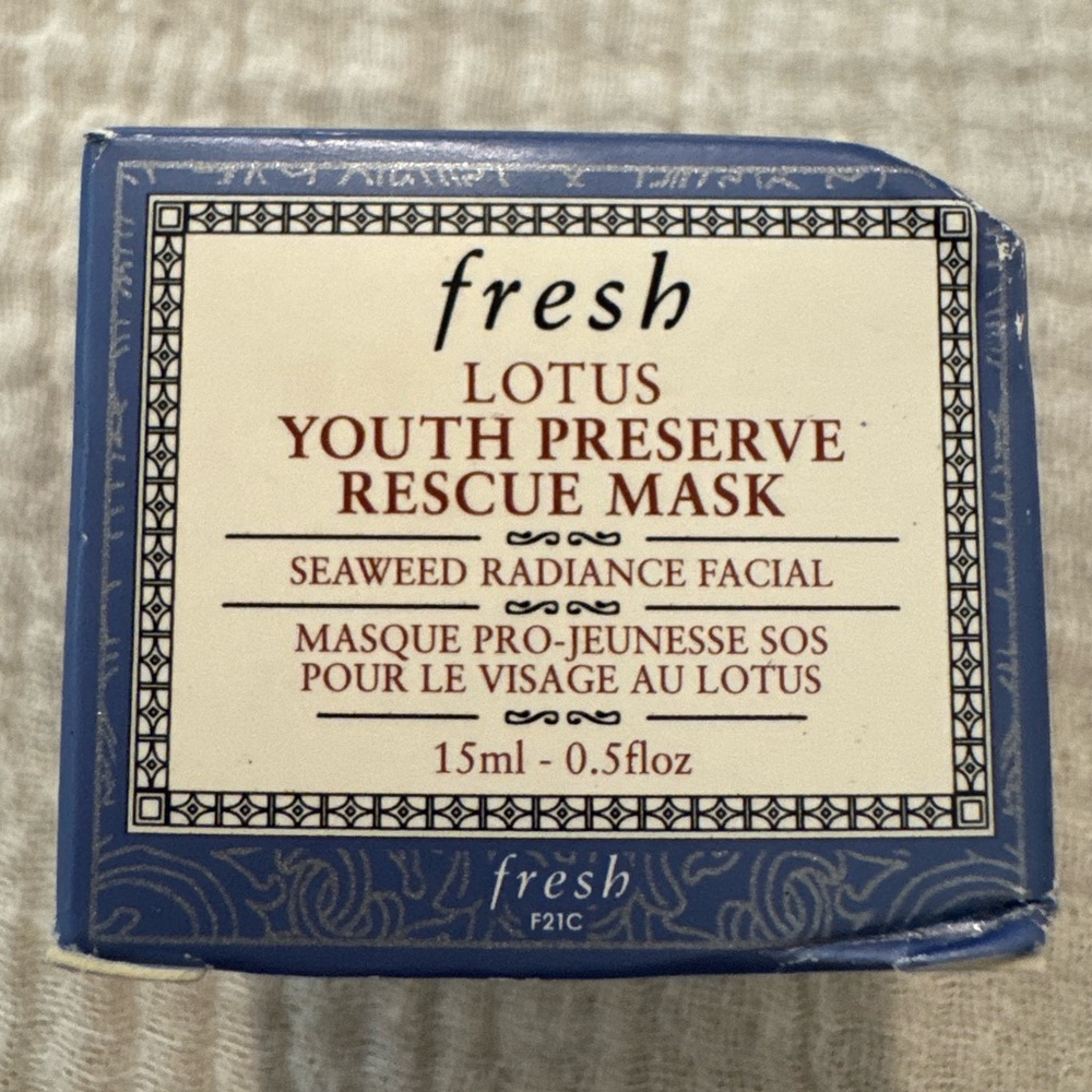 FRESH Lotus Youth Preserve Rescue Mask - Blue, NWB